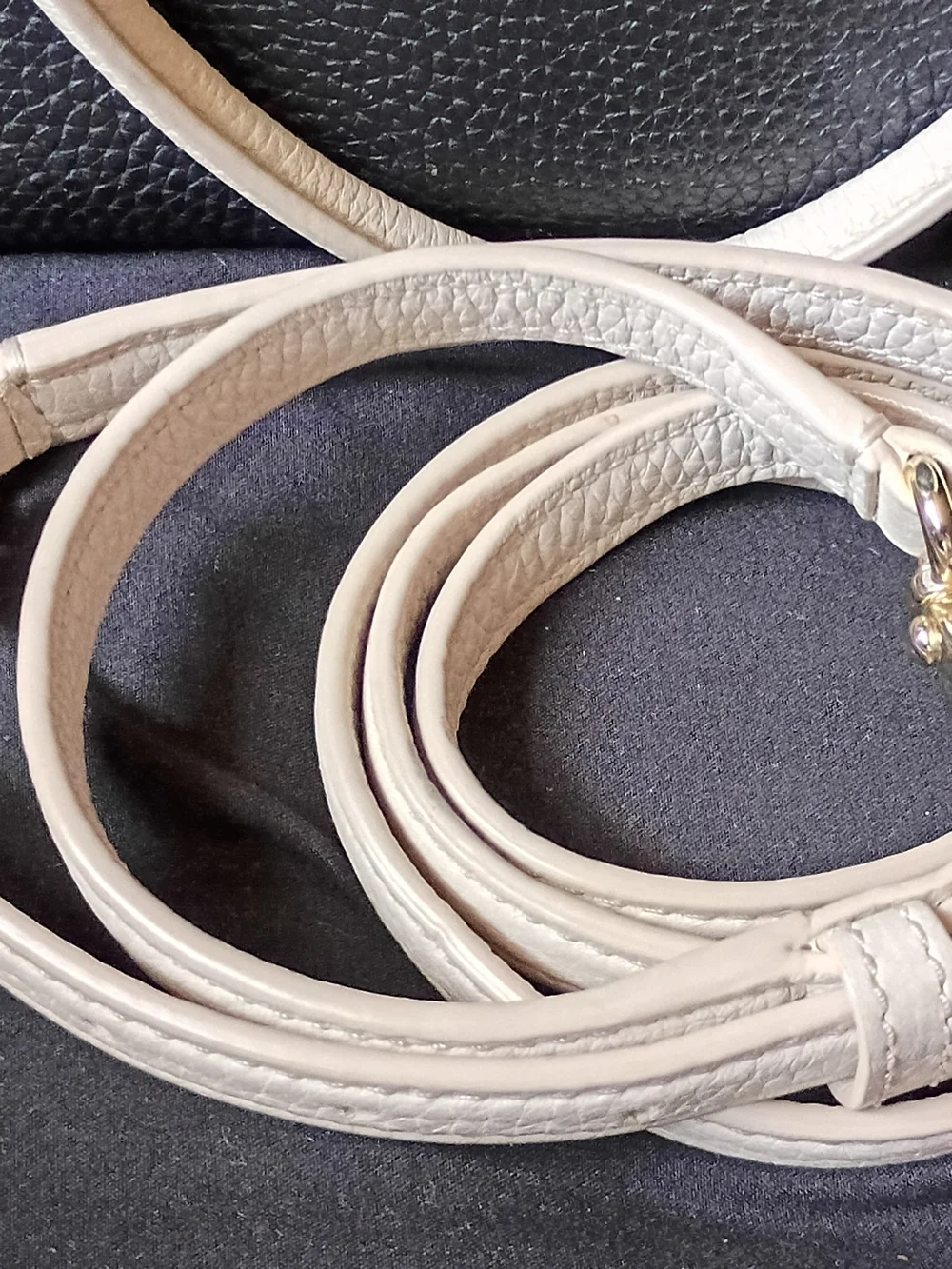 kate spade Black & Cream Pebbled Leather Satchel
